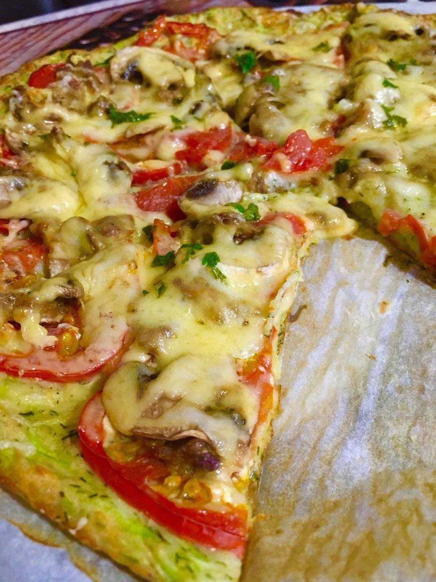 пицца из кабачков на сковороде с колбасой и сыром и помидорами рецепты фото 6