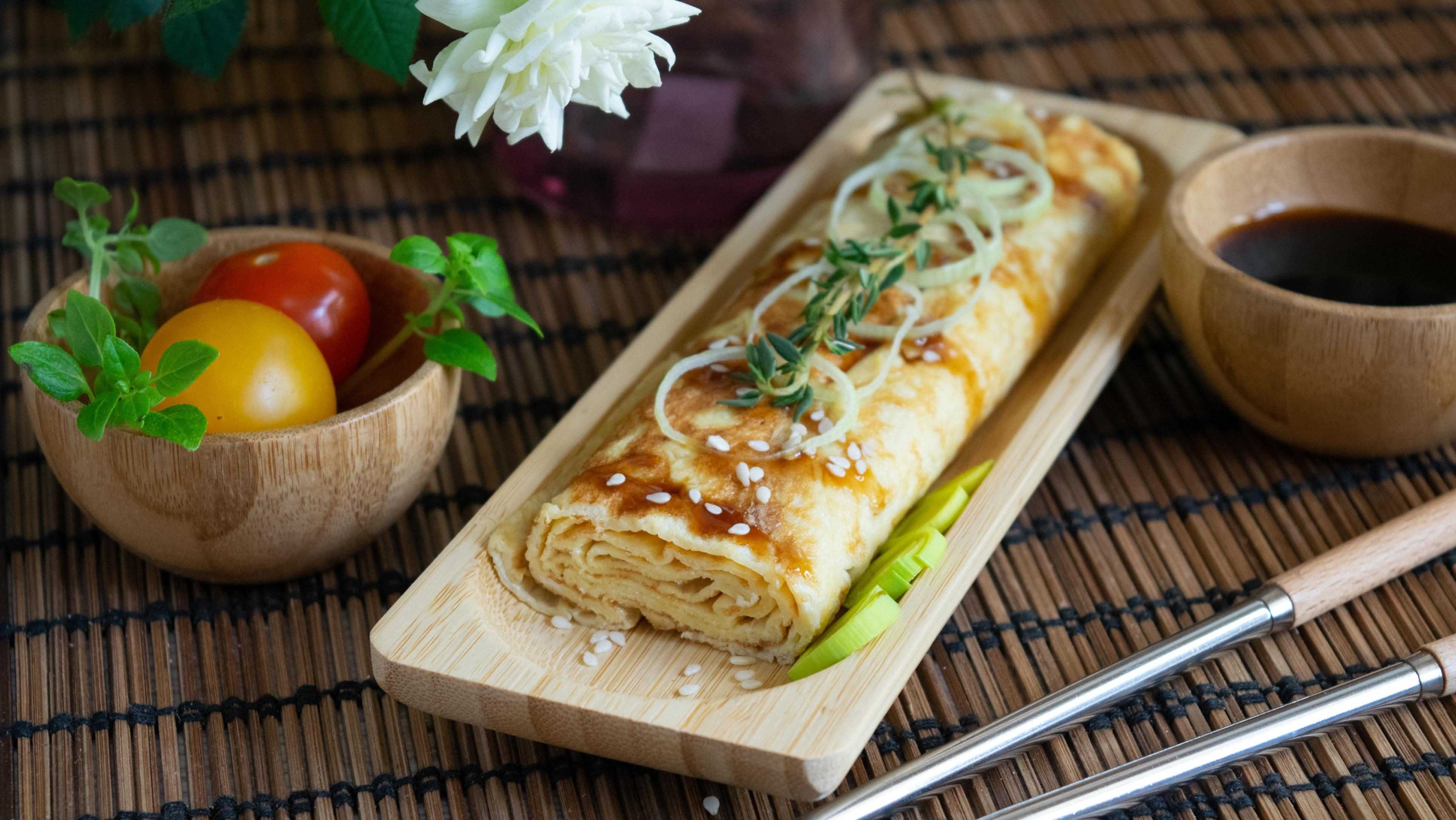 Роллы с японским омлетом тамаго-яки рецепт с фото