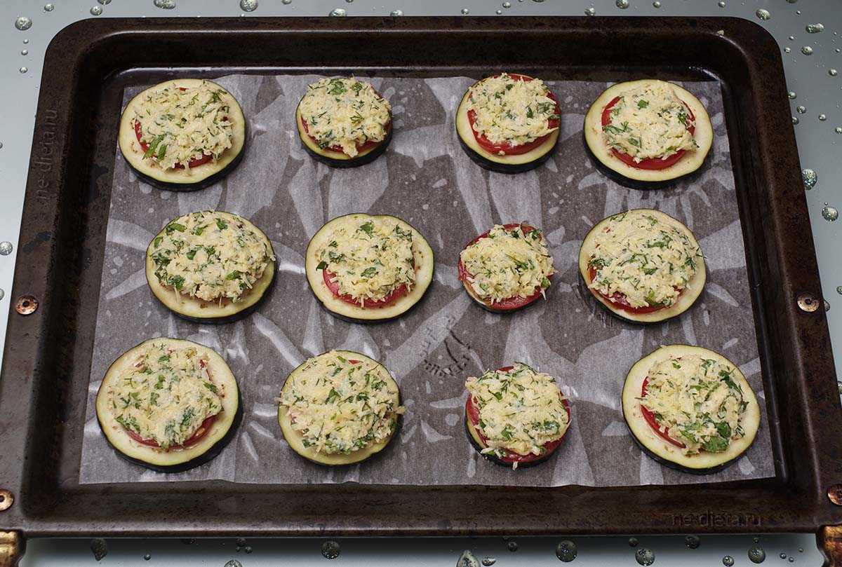 Баклажаны с помидорами и сыром в духовке рецепт фото с сыром