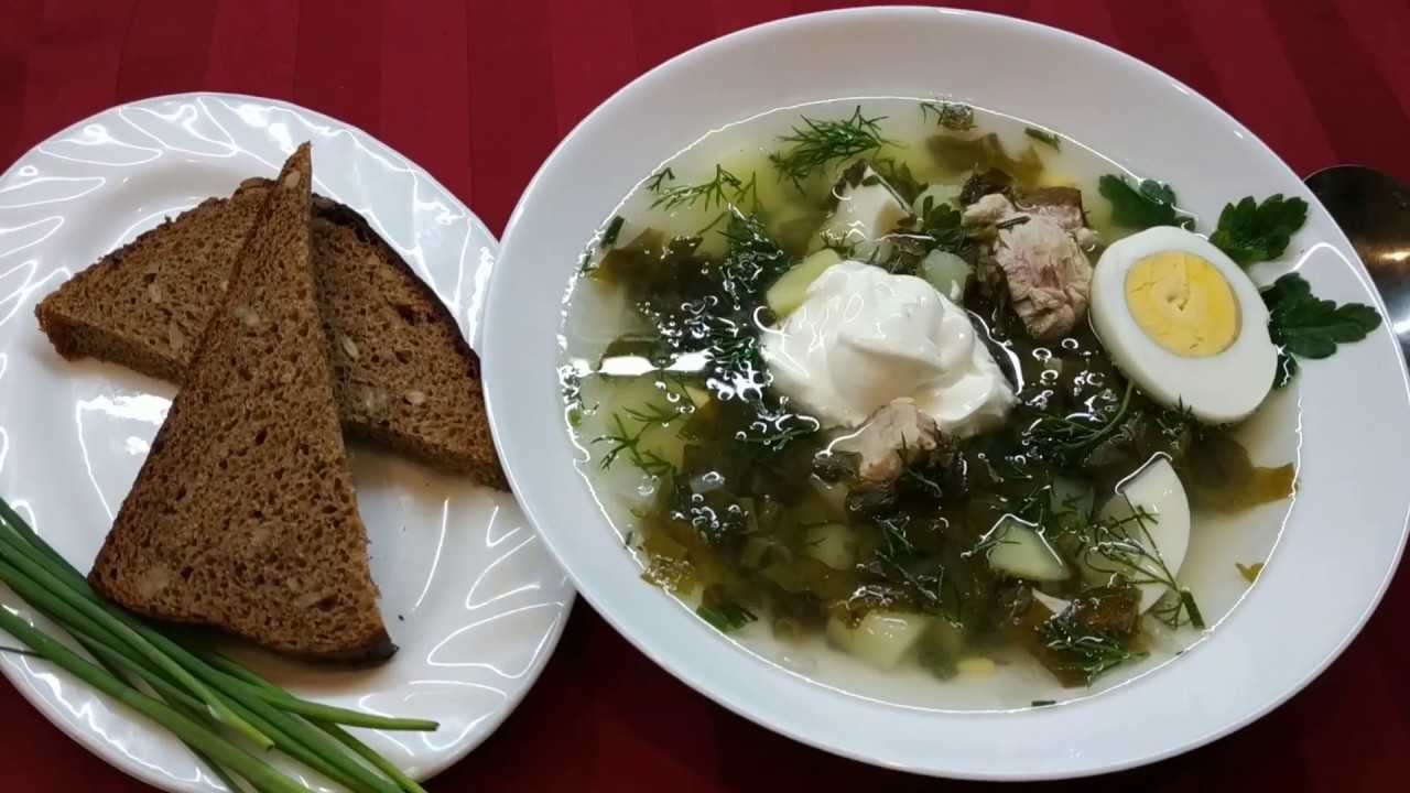 Зеленый борщ с щавелем классический рецепт с фото